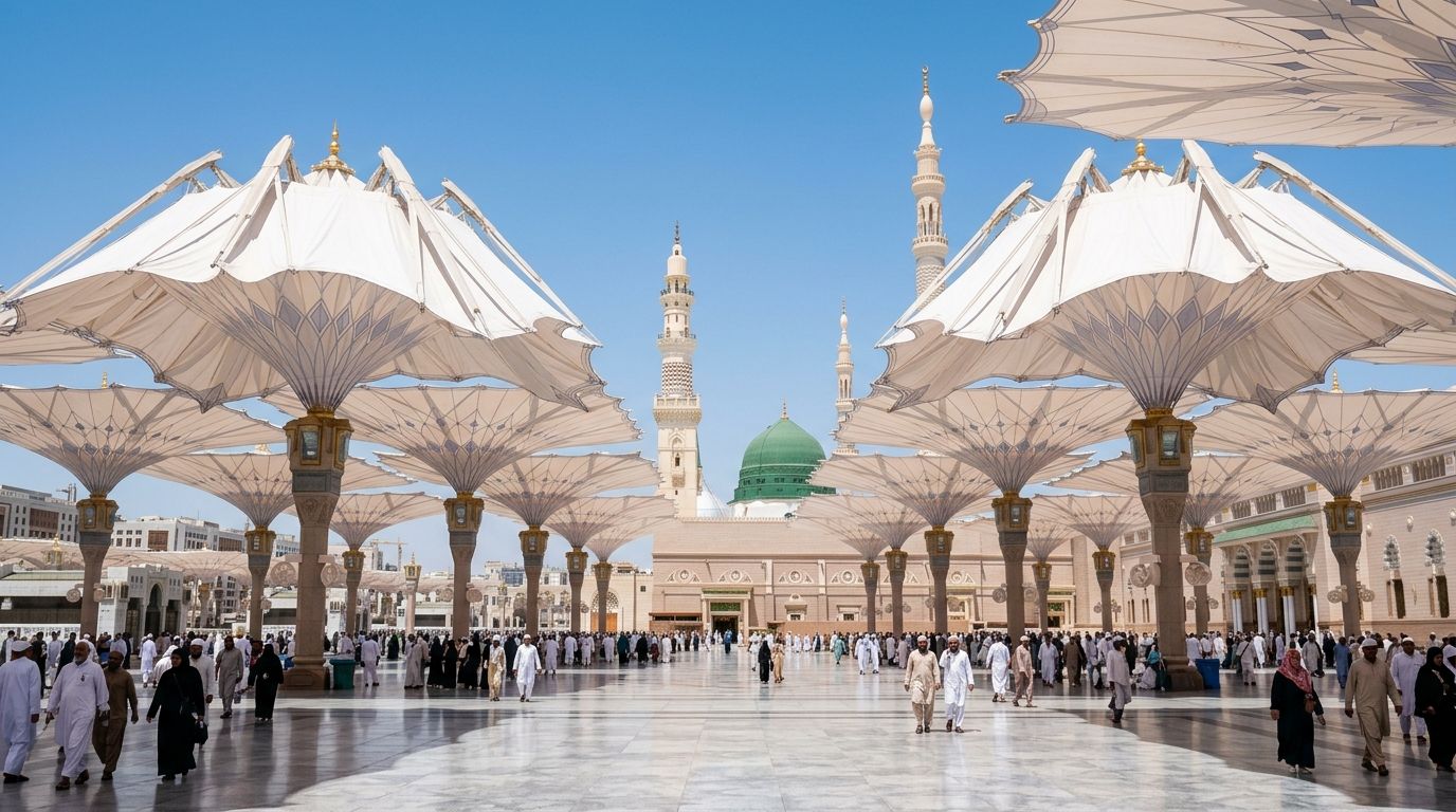 Madinah Courtyard Umbrellas